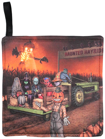 Haunted Hayride Pot Holder