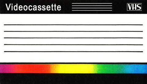 Blank Videocassette VHS Label