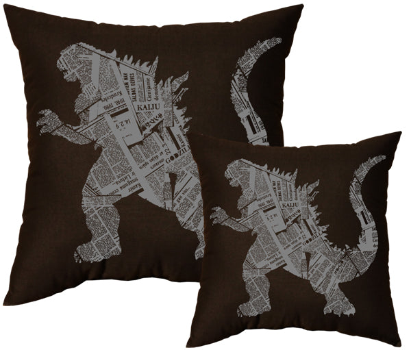 Kaiju Newspaper Pillow