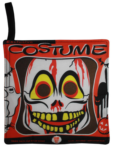 Vintage Skeleton Mask Pot Holder