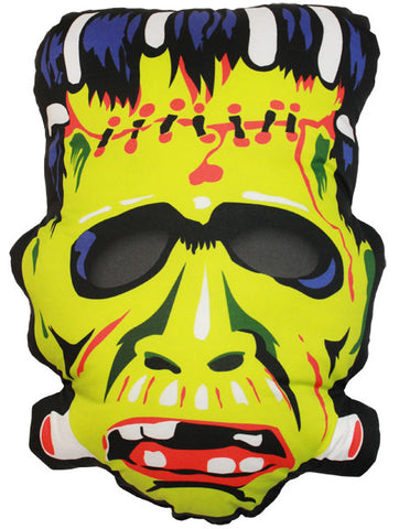 Vintage Frankenstein Mask Pillow