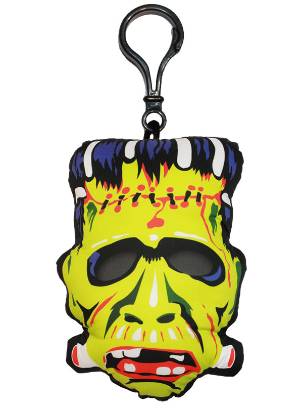 Vintage Frankenstein Mask Backpack Clip